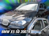 Plexi, ofuky BMW X5 5Dv. od 2007r => přední sada 2ks HDT