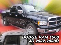 Plexi, ofuky bočních skel Dodge Ram 4D 2009r, sada přední + zadní HDT