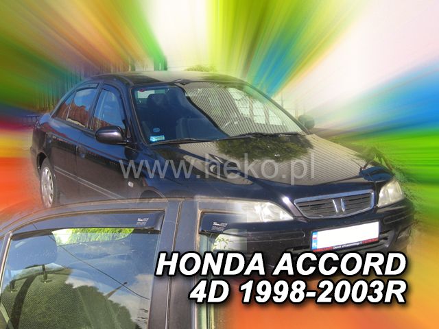 Protiprůvanové plexi, ofuky oken Honda Accord CG 4D 1998-2003 sedan, 4 ks predné+zadné HDT