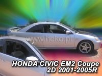 Protiprůvanové plexi, ofuky oken Honda Civic 2D EM2 01-2005r coupe, 2ks predné