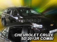 Protiprůvanové plexi, ofuky oken Chevrolet Cruze 5D 2012r combi, 4ks predné+zadné