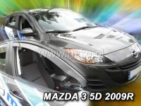 Protiprievanové plexi, deflektory okien Mazda 3 5D 2009r =>, 2ks predné