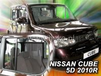 Protiprůvanové plexi, ofuky oken Nissan Cube 5D 2010r =>, 4ks predné+zadné