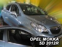 Protiprůvanové plexi, ofuky oken Opel Mokka 5D 2012 - 2016, 2ks predné