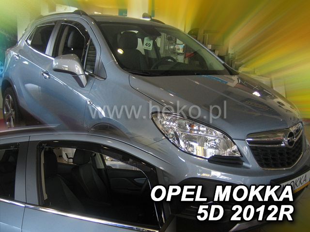 Protiprůvanové plexi, ofuky oken Opel Mokka 5D 2012 - 2016, 2ks predné HDT