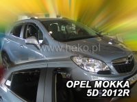 Protiprůvanové plexi, ofuky oken Opel Mokka 5D 2012r =>, 4ks predné+zadné HDT