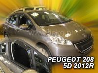 Protiprůvanové plexi, ofuky oken Peugeot 208 5D 2012r =>, 2ks predné