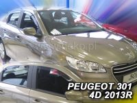 Plexi, ofuky Peugeot 301 4D 2013 => sada 4ks přední + zadní HDT