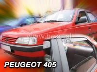Plexi, ofuky Peugeot 405 sedan 4D 1992r =&gt; přední+zadní, sada