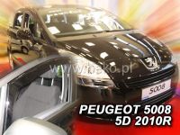 Protiprůvanové plexi, ofuky oken Peugeot 5008 5D 2010r =>, 2ks predné HDT