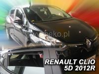 Protiprůvanové plexi, ofuky oken Renault Clio IV 5D 2012r =>, 4ks predné+zadné