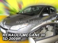 Plexi, ofuky RENAULT Megane III 5D, 2008 =>, přední HDT