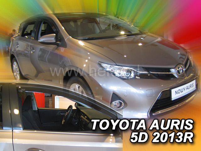 Protiprůvanové plexi, ofuky oken Toyota Auris 5D 2013r =>, 2ks predné HDT