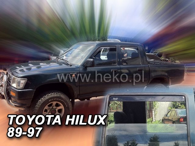 Protiprůvanové plexi, ofuky oken Toyota Hilux 4D N13 1989-1997 R/4 Runner predné+zadné HDT