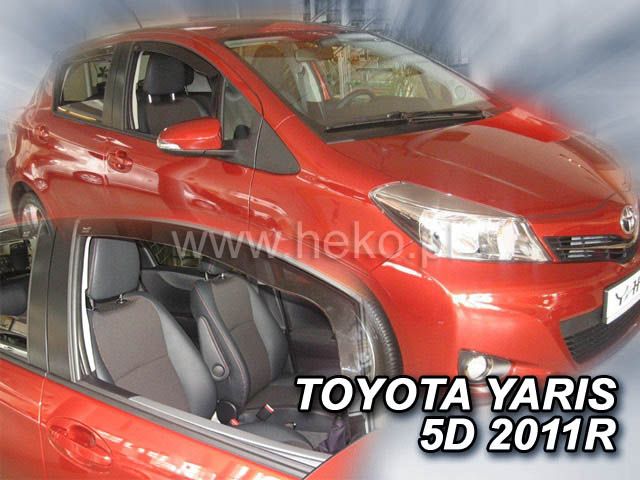 Protiprůvanové plexi, ofuky oken Toyota Yaris 5D 09.2011r =>, 2ks predné HDT