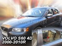 Protiprůvanové plexi, ofuky oken Volvo S60 4D 00R-2010r, 4ks predné+zadné