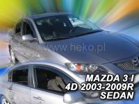 Protiprůvanové plexi, ofuky oken Mazda 3 i 4D 2003-2009R sedan, 4 ks přední+zadní