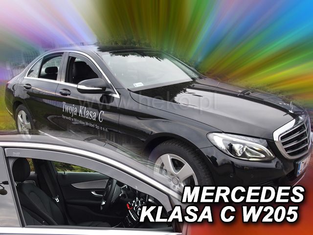 Protiprůvanové plexi, ofuky oken Mercedes C W205 4D 2014r =>, 2ks predné HDT