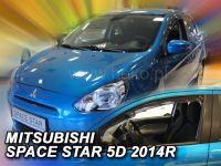 Protiprůvanové plexi, ofuky oken Mitsubishi Space Star 5D 2014r =>, 2ks predné HDT