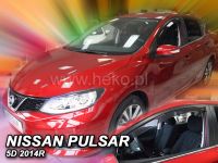 Plexi, ofuky Nissan Pulsar 5D 2014r =>, 2ks přední HDT