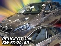 Protiprůvanové plexi, ofuky oken Peugeot 308 II 5D 2013r => combi, 4ks predné+zadné