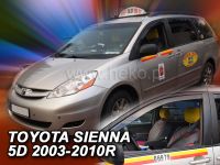 Protiprůvanové plexi, ofuky oken Toyota Sienna 5D 03-2010r, 2ks predné