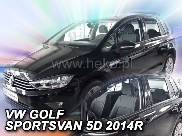 Protiprůvanové plexi, ofuky oken VW Golf Sportsvan 2005-2014r , 4ks predné+zadné HDT