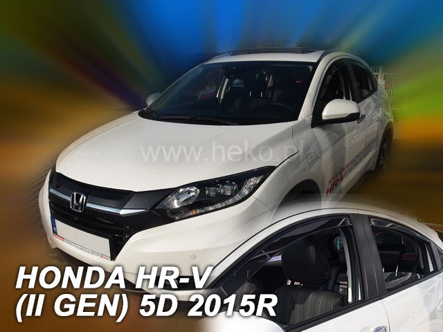 Protiprůvanové plexi, ofuky oken Honda HRV 5D 2015r =>, 4 ks predné+zadné HDT