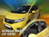 Protiprůvanové plexi, ofuky oken Honda Jazz 5D 2015R =&gt;, 4 ks predné+zadné