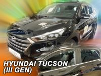 Protiprůvanové plexi, ofuky oken Hyundai Tucson 5D 2015r =&gt;,  4 ks predné+zadné