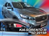 Protiprievanové plexi, deflektory okien Kia Sorento III 5D 2015r =>, 2ks predné HDT