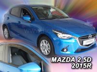 Protiprůvanové plexi, ofuky oken Mazda 2 5D 2014r =>, 2ks predné