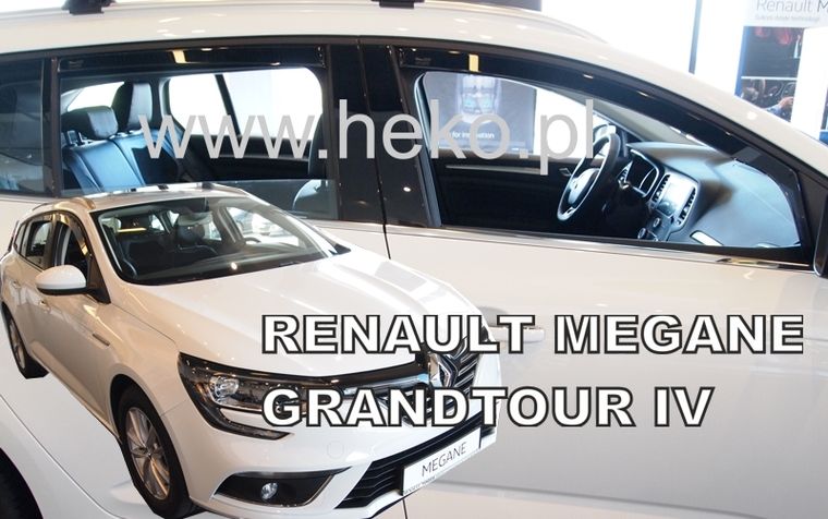 Protiprůvanové plexi, ofuky oken Renault Megane IV 5D 2016r =>, 4ks predné+zadné HDT