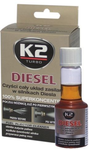 K2 DIESEL 50 ml - aditívum do paliva (obnovuje výkon motora, znižuje emisné hodnoty) ET312 K2 (Poland)