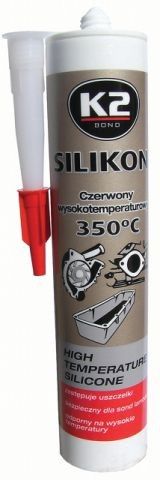 K2 SILICONE RED 300 g - silikón pre utesnenie časti motora pri montáži, B230 K2 (Poland)
