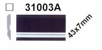 Samolepiace lišta čierna, 1x chrómovaný prúžok, 5m, 43x7mm, 31003/5