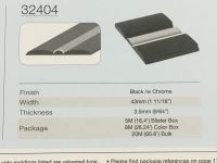 Samolepiace lišta čierna, 1xchromovaný prúžok, 5m, 43x3,5mm, 32404/5