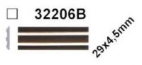 Samolepiace lišta čierna, 2x chrómovaný prúžok, 5m, 29x4,5mm, 32206B