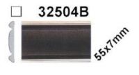 Samolepiace lišta čierna, 2x chrómovaný prúžok, 5m, 55x7mm, 32504B / 5