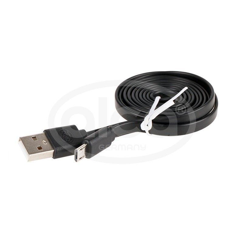Micro USB 2.0 kabel, černý, 1m, Alca 510613 Alca/Heyner (Germany)