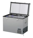 Kompresorová autochladnička Indel TB100 STEEL -18°C, 100L, 12/24V 230V, 65W, kompresor Danfoss