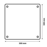 Výstražná tabuľa pre nadrozmerný náklad, hliníková, 50x50cm, homologácia E, 66102