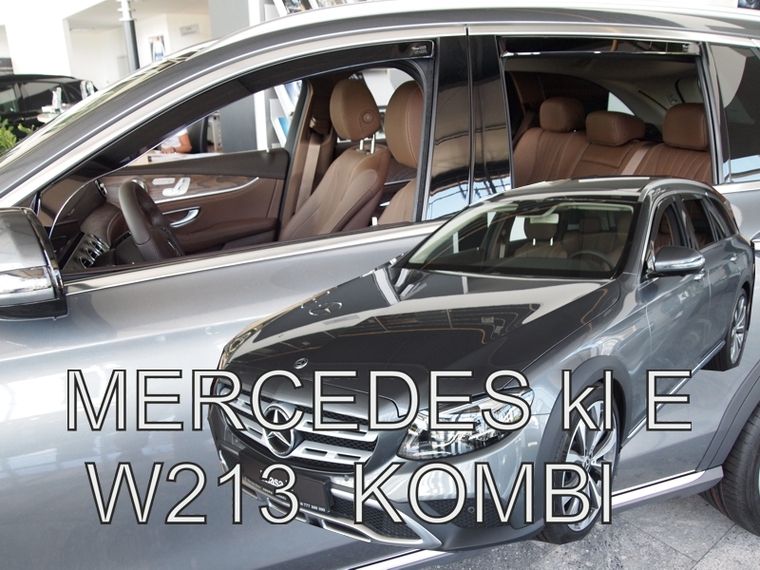 Plexi, deflektory bočných skiel Mercedes E W213 4D combi 2016 =>, předné+zadné HDT