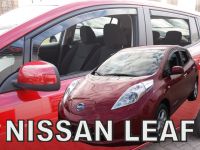 Plexi, deflektory bočných skiel Nissan Leaf 5D 2010r =>,  predné + zadné