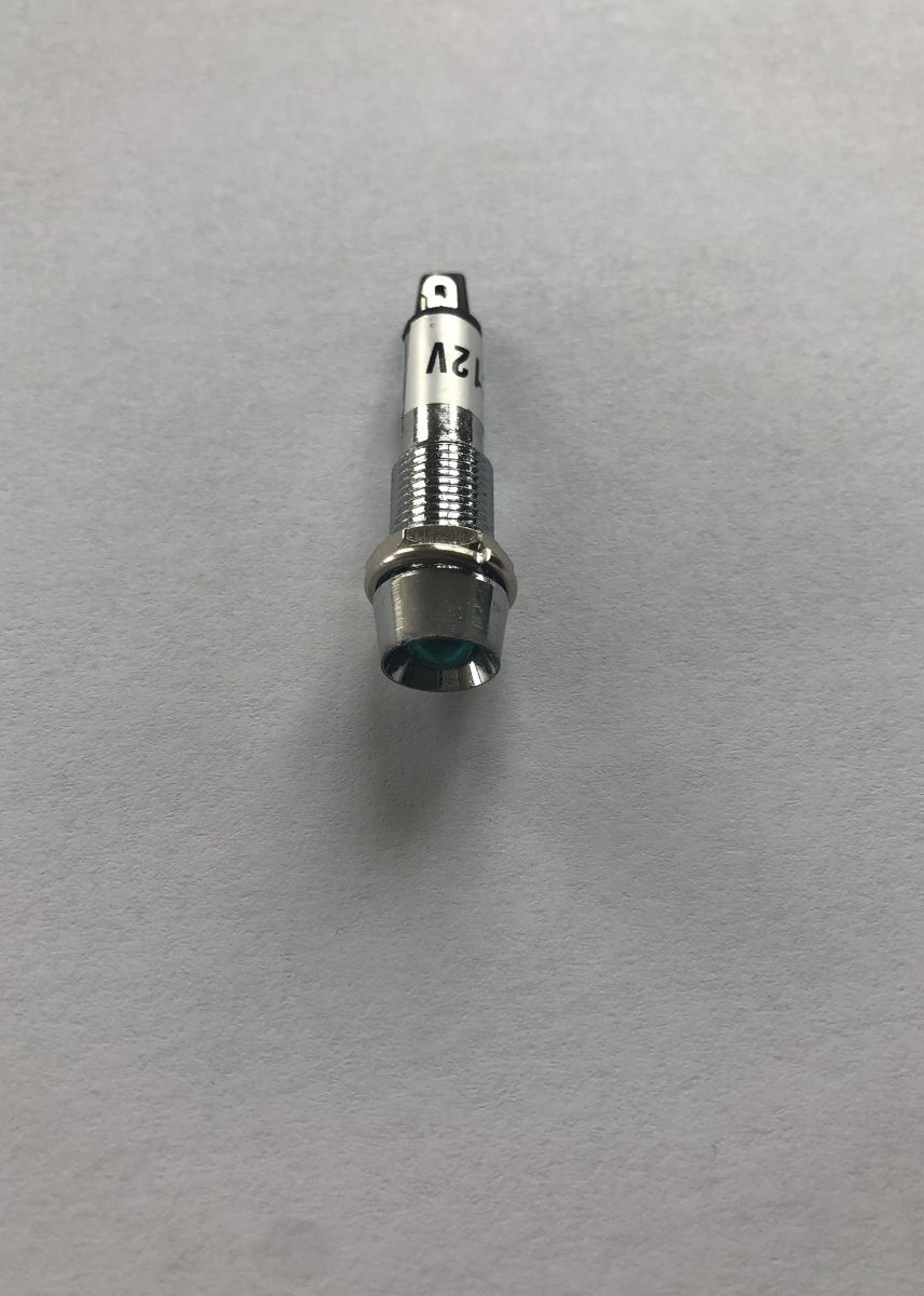 Kontrolka LED 12V zelená, pr.8 mm