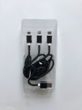 Kábel USB 3v1 s konektory Apple, microUSB, USB-C