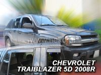 Plexi, ofuky bočních skel Chevrolet Traiblazer 5D + zadní 2002Rok --> 2009Rok a vyš HDT