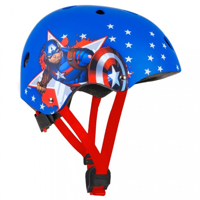 Captain America Detská prilba z tvrdenej peny na bicykel, korčule, freestyle 54-58cm Walt Disney SEVEN