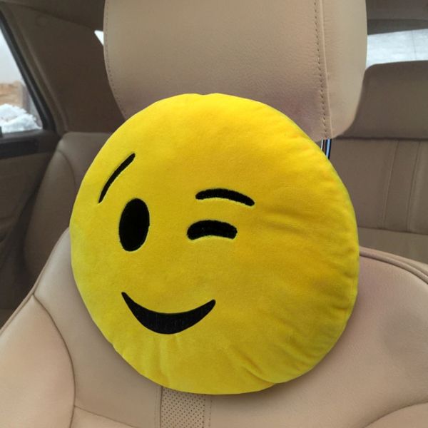 Vankúšik cestovná do auta Smajlík Smile Žltý Matex