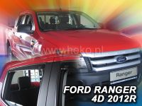 Protiprůvanové plexi, ofuky oken Ford Ranger 4D 2012r => 4ks predné+zadné HDT
